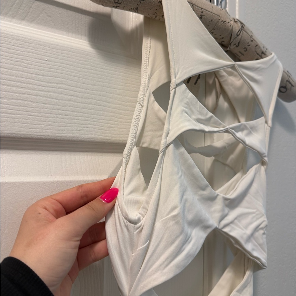 Meshki White XS Chloe Cut Out Maxi Dress - Picture 7 of 8